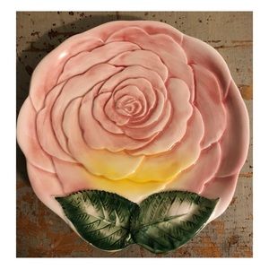 Ancora Hand Made In Italy Floral Plate